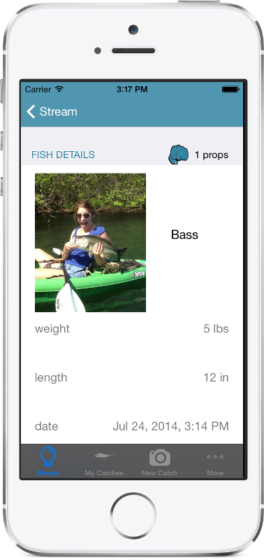 iphone screenshot ellen with another bass fish